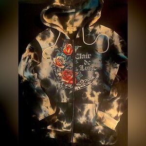 Tyedye graphic unisex zip up